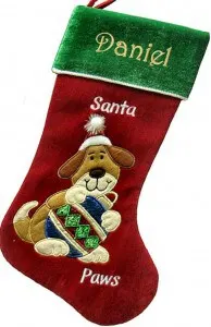 Personalized Dog Christmas Stocking