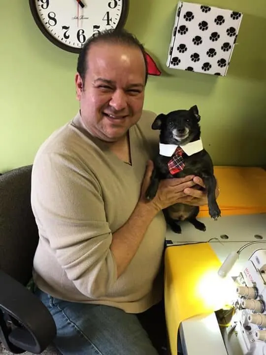 Chihuahua and dad