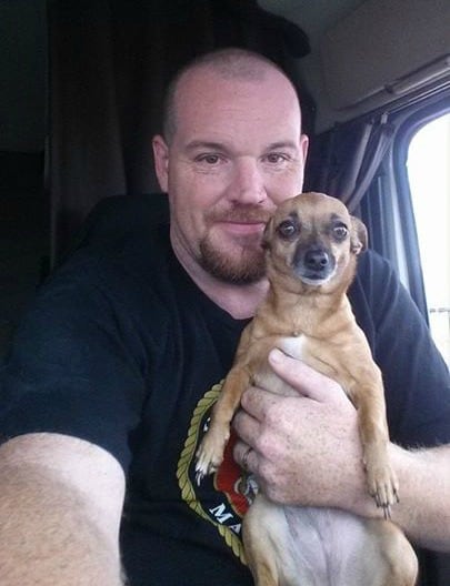 Sara Jane the Chihuahua with her dad