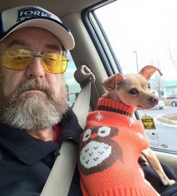 Chloe the Chihuahua and her dad