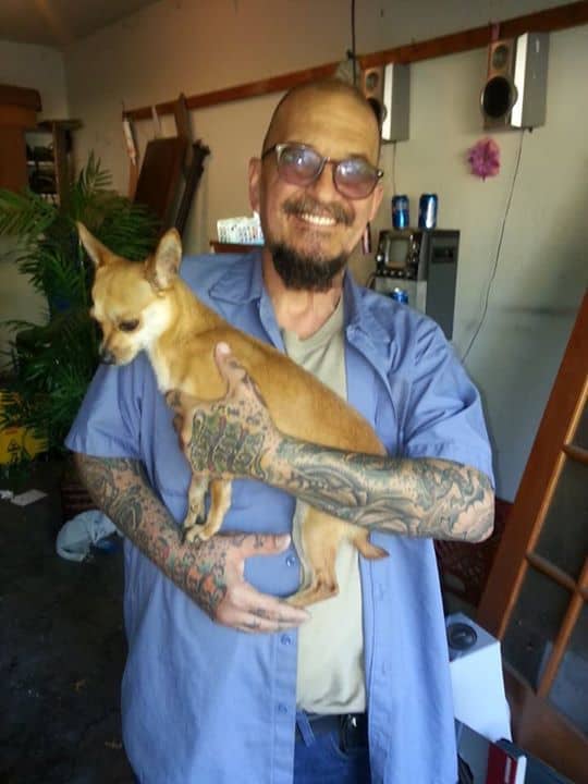 Chihuahua and dad