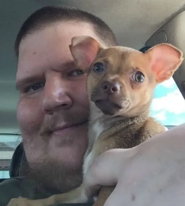 Maggie the Chihuahua and her dad