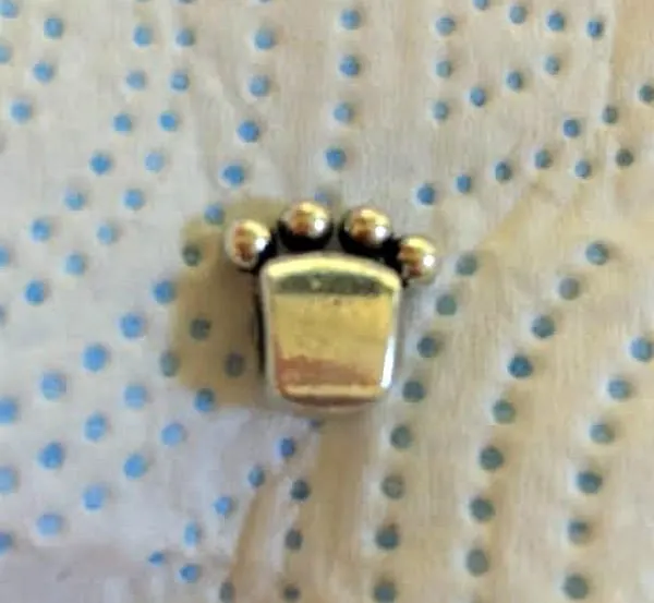 Dog paw bead