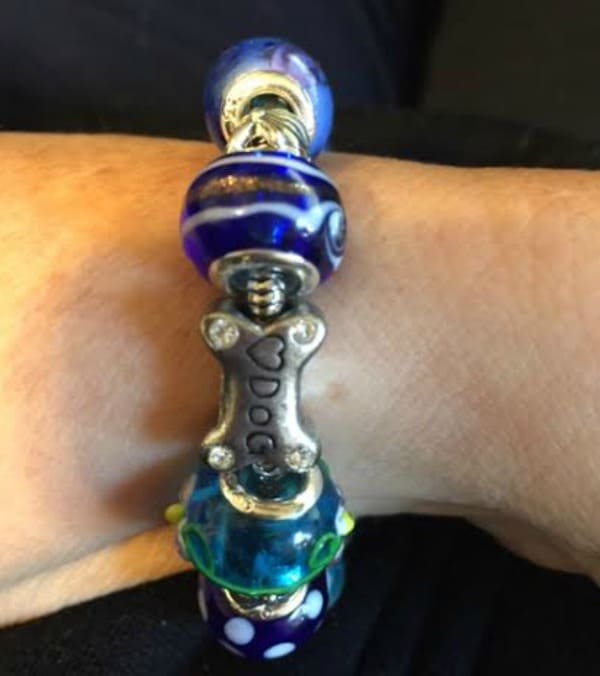 Finished Blue Pandora bracelet