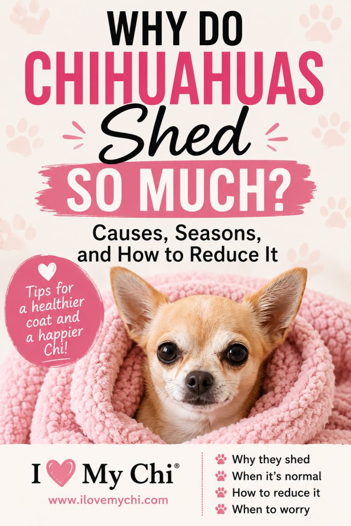 Pinterest graphic of a Chihuahua with the title 