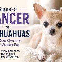 Featured image showing a Chihuahua with text highlighting signs of cancer in Chihuahuas and the importance of early detection.