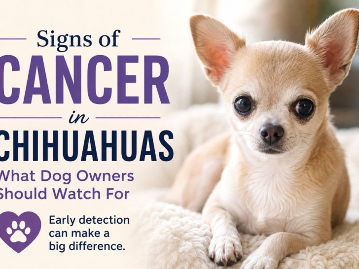 Featured image showing a Chihuahua with text highlighting signs of cancer in Chihuahuas and the importance of early detection.