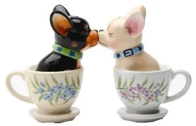 Tea Cup Pups Magnetic Salt & Pepper Shaker Set