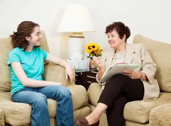 young woman being interviewed by older woman 