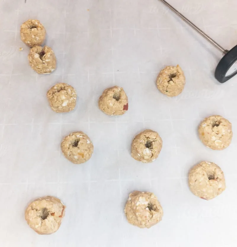 pill pockets on pan with meat thermometer 