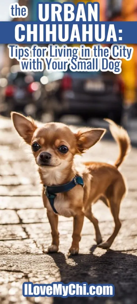 chihuahua on road in the city
