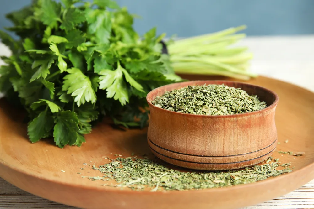 Fresh and dried Parsley.